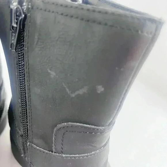 b.o.c. Men's Black Moto Boots With Buckle Size 8 - Picture 10 of 11